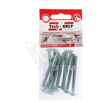 Изображение товара Болт DIN933 М6х60 шестигранная головка цинкованный 10 шт