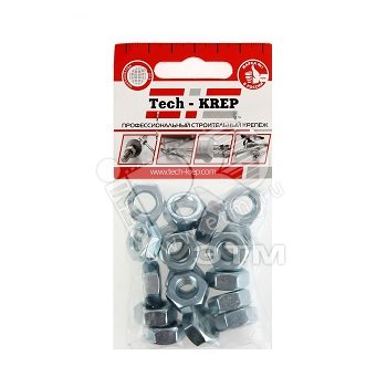 Изображение товара Гайка шестигранная оцинкованная DIN 934 М10 18 шт в упак