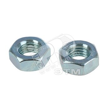 Изображение товара Гайка шестигранная оцинкованная DIN 934 М12 10 шт