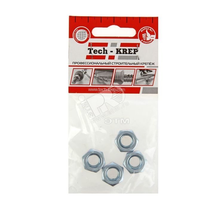 Изображение товара Гайка DIN985 М10 самоконтрящаяся оцинкованная (4 шт) (упак)