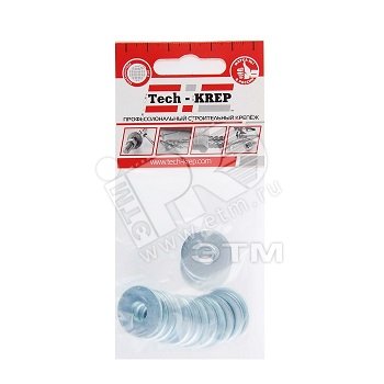 Изображение товара Шайба DIN 9021 М8 увеличенная оцинкованная 15 шт для надежных соединений