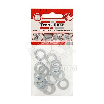 Изображение товара Шайба DIN125 М10 плоская оцинкованная (15 шт) (упак)