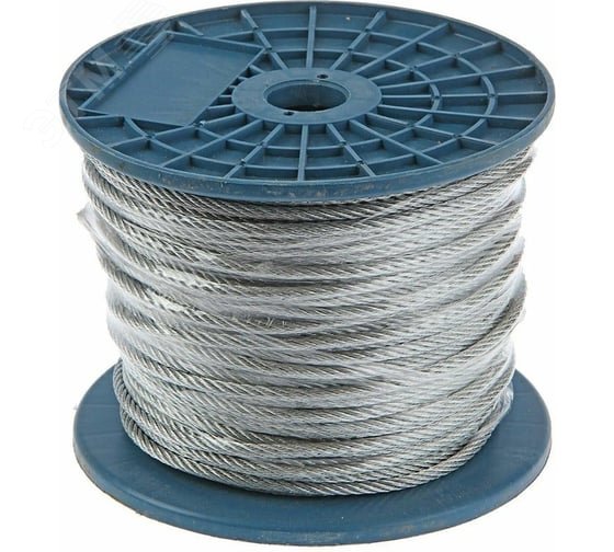 Изображение товара Стальной оцинкованный трос DIN 3055 10мм 100м - прочный и надежный Изображение товара Стальной оцинкованный трос DIN 3055 10мм 100м - прочный и надежный