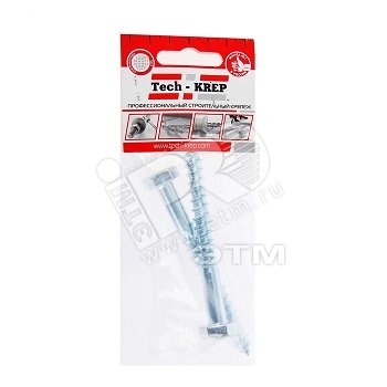 Изображение товара Шуруп DIN571 10х100 сантехнический, шестигранная головка (2шт) - пакет (упак)