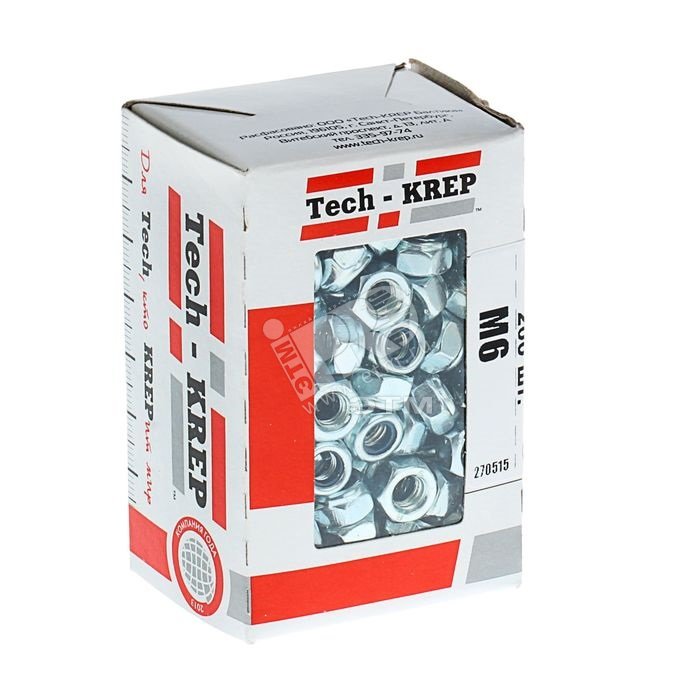 Изображение товара Гайка DIN985 М6 самоконтрящаяся оцинкованная 200 шт упаковка