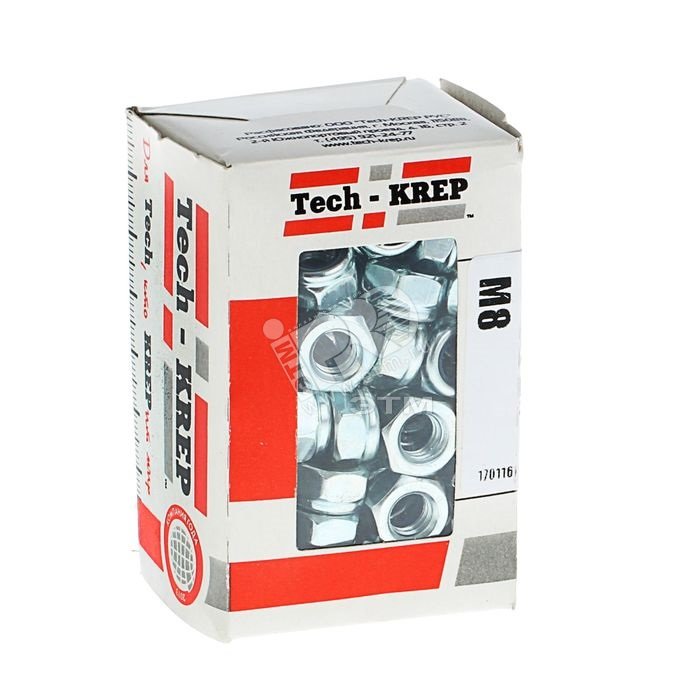 Изображение товара Гайка DIN985 М8 самоконтрящаяся оцинкованная (100 шт) (упак)