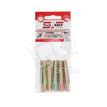 Изображение товара Дюбель для газобетона 10х60 (5 шт) Tech-KREP монтаж без сверления