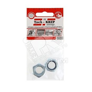 Изображение товара Гайка DIN985 М16 самоконтрящаяся оцинкованная 2 шт in упаковке