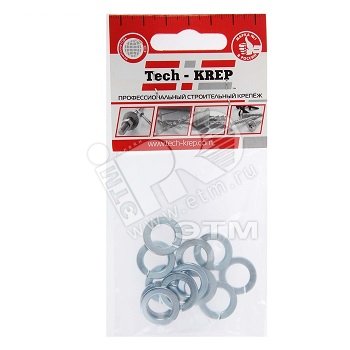 Изображение товара Шайба DIN127 М10 гроверная пружинная оцинкованная (12 шт) (упак)