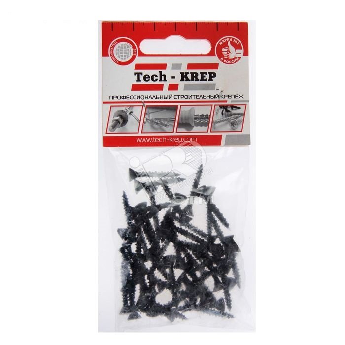 Изображение товара Саморез для ГВЛ 3,9х25 черный 50 шт Tech-KREP