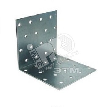 Изображение товара Угол крепежный равносторонний 80x100x100х2.0 из углеродистой стали с цинковым покрытием