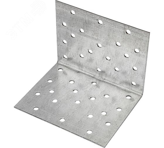 Изображение товара Уголок крепежный равносторонний 100х80х80x2 мм оцинкованный