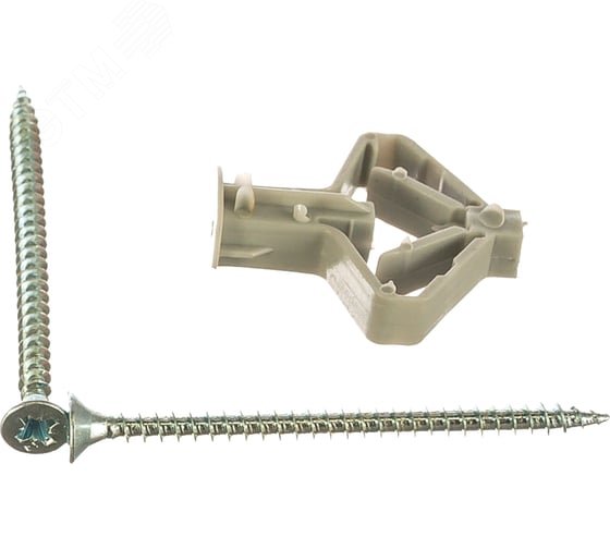 Изображение товара Дюбель для гипсокартона бабочка 10х50 с саморезом 4х60 (4 шт) (упак)