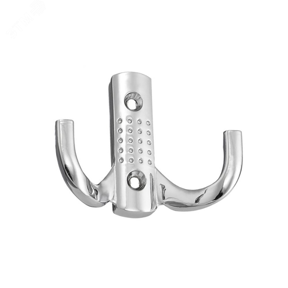 Изображение товара Крючок с перф. , 2-х рожковый, хром (1 шт) - пакет Tech-Krep (упак)