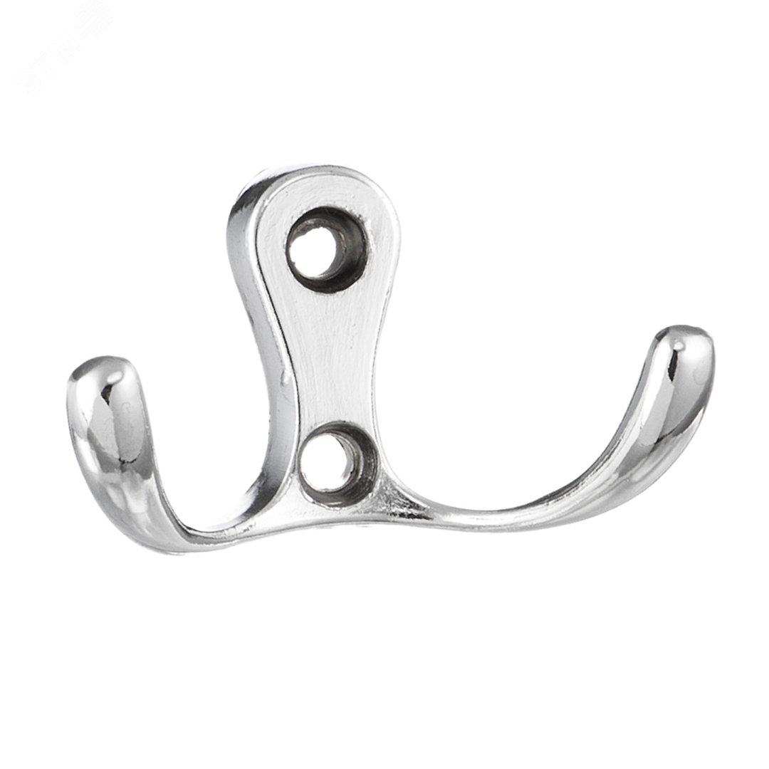 Изображение товара Крючок 207 2-х рожковый хром от Tech-Krep для дома и офиса