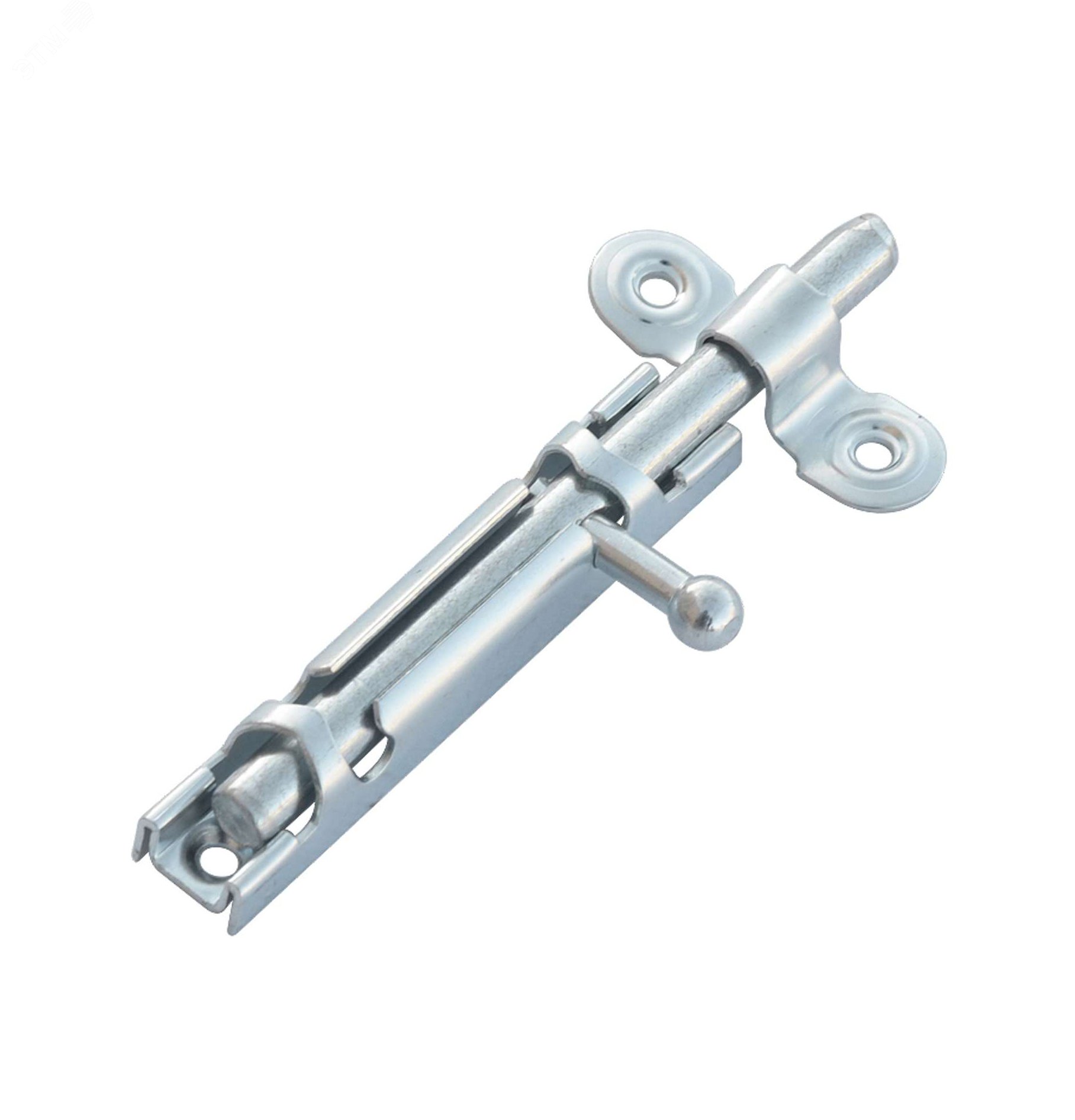 Изображение товара Задвижка накладная ЗТ 82х14,5 круглый ригель оцинкованная, пакет Tech-Krep