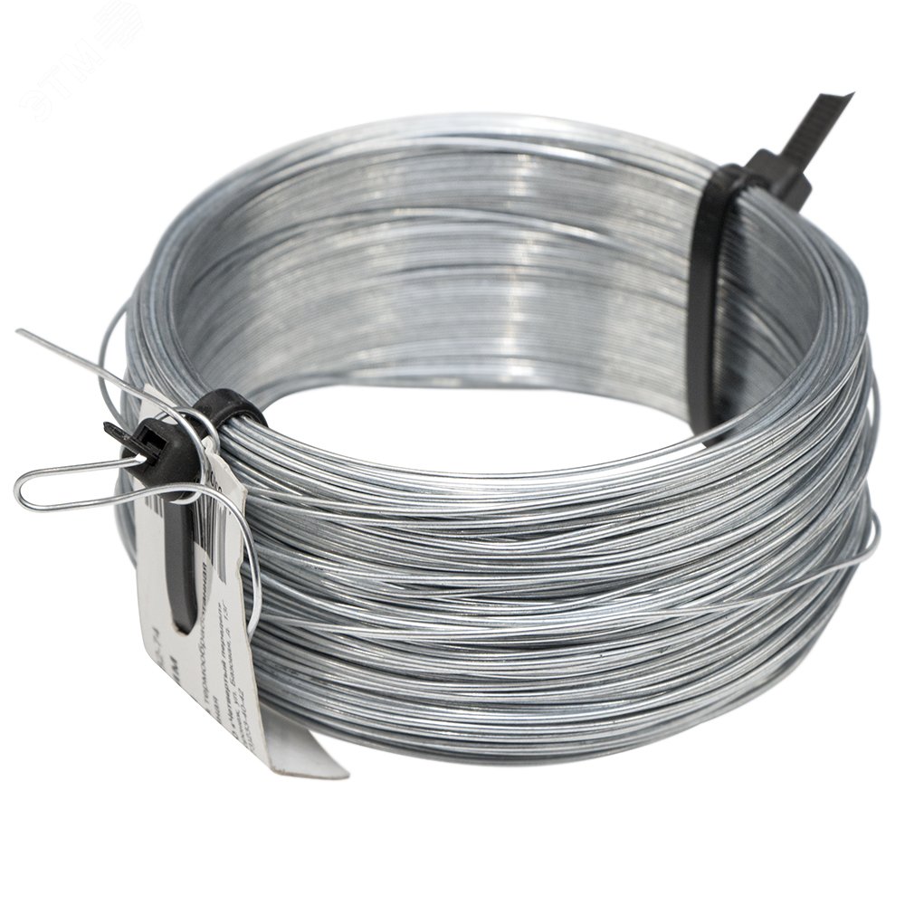 Изображение товара Проволока вязальная оцинкованное 1 мм моток (50м) (упак)