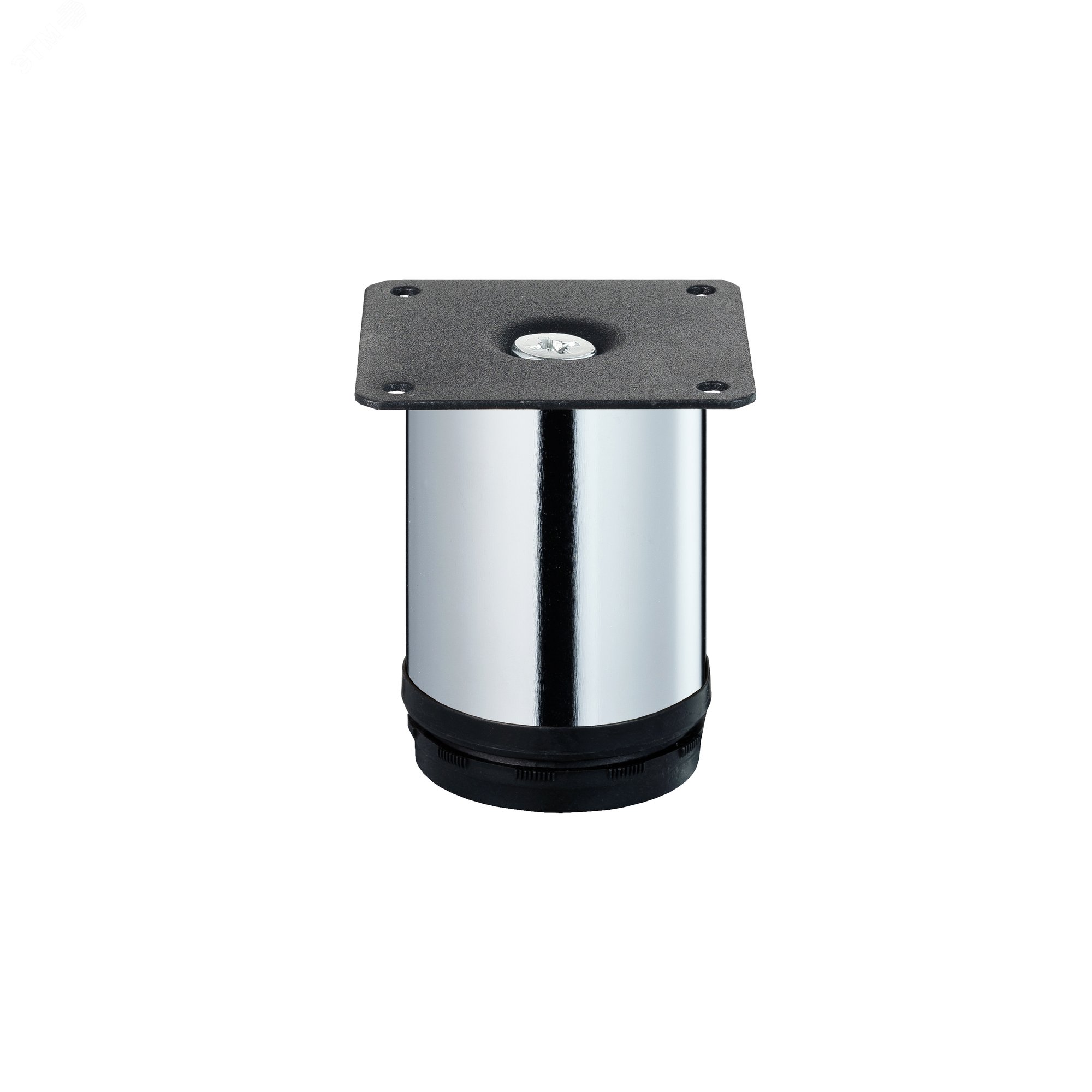 Изображение товара Ножка мебельная металлическая круглая регулируемая D50х80 мм хромированная