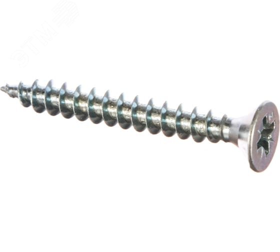 Изображение товара Шуруп универсальный 3,5х40 потайная головка, остроконечный, оцинкованный (200шт) - коробка (упак)