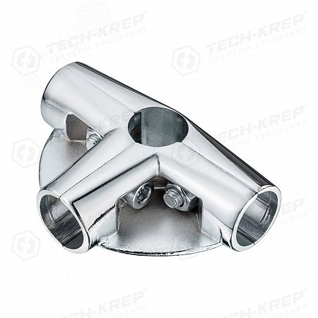 Изображение товара Соединитель 4-х труб с 2-мя площадками для полок. хром (1 шт) - пакет Tech-Krep (упак)