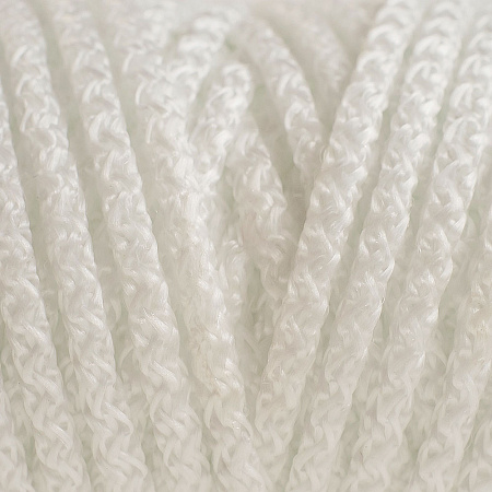 Шнур вязаный ПП 3 мм с серд. универс. белый. 20 м