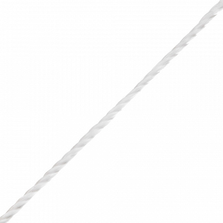 Шнур витой трехпрядный ПП 3 мм. белый. 10 м
