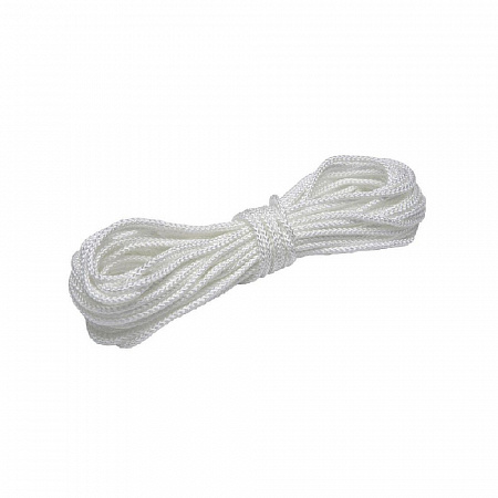 Шнур плетеный ПЭ 3.5 мм. 16-пряд. белый. 30 м
