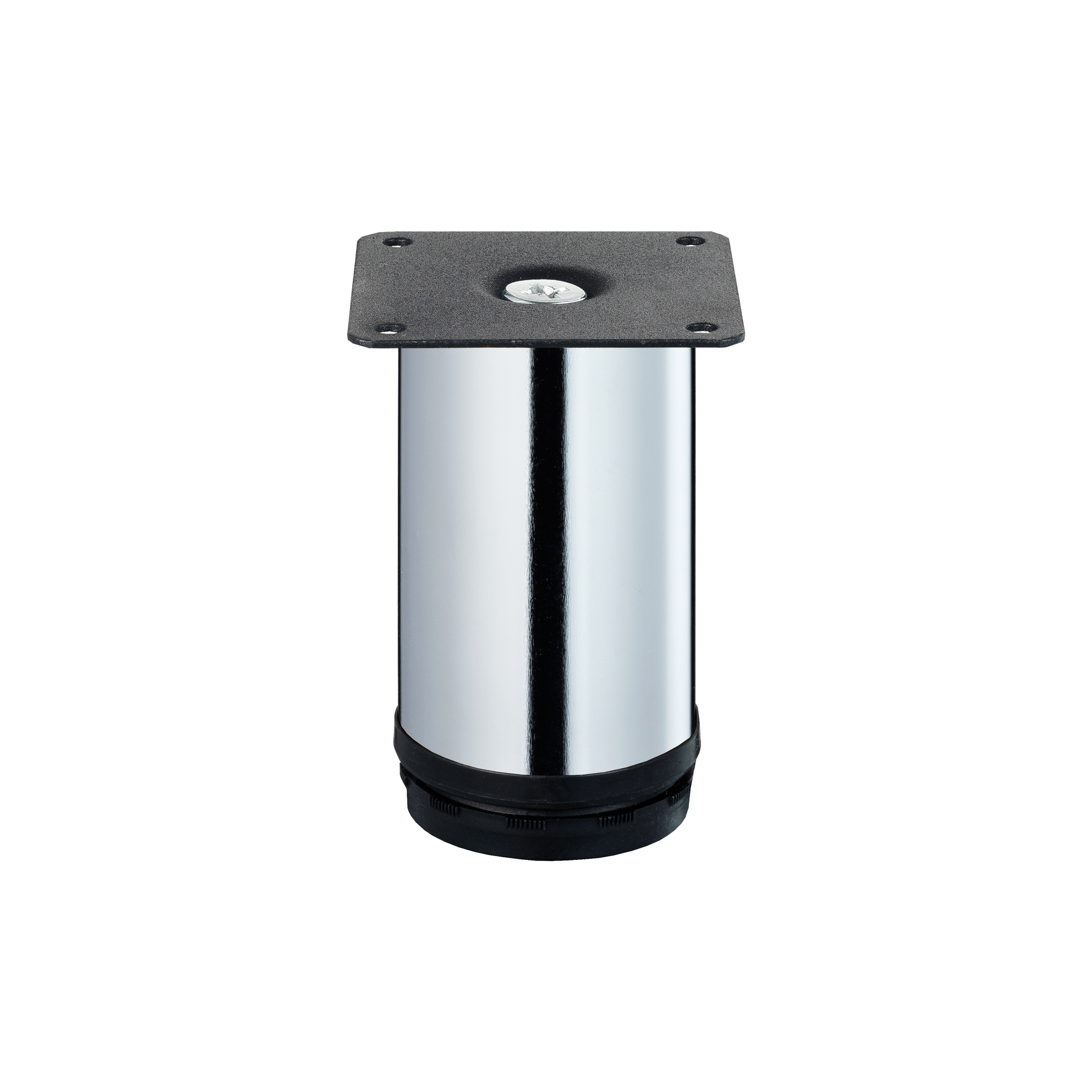 Ножка металлическая круглая, регулируемая D50х100 мм, хром