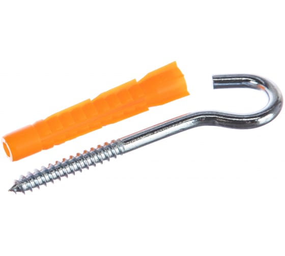 Шуруп-полукольцо 8х80 с полипропропиленовым универсальным дюбелем 12.0х71 (2шт)