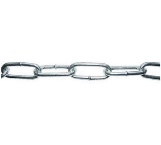 Цепь DIN763 4мм длиннозвенная оцинкованная (3м)