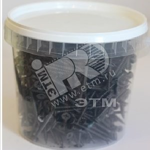 Саморез гипсокартон/металл 4,2х75 черный (250шт) - ведро