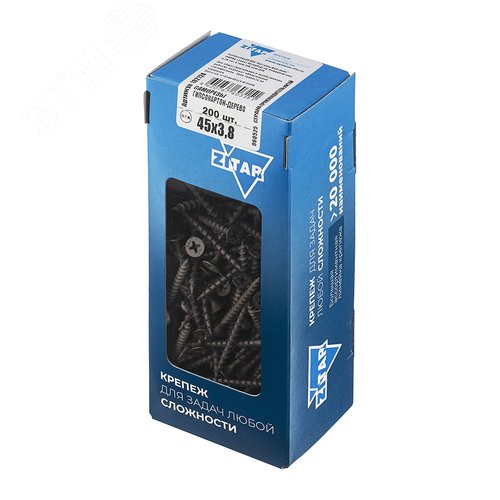 Изображение товара Саморез ШСГД 3.8х45 (200 шт) - коробка (упак)