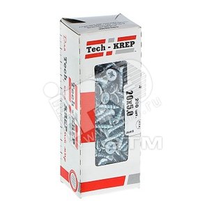 Изображение товара Шуруп универсальный 5х20 потайная головка, остроконечный, оцинкованный (200шт) - коробка (упак)