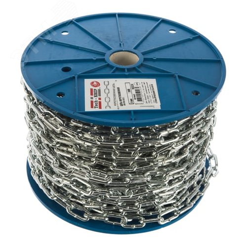 Изображение товара Цепь DIN766 4мм короткозвенная оцинкованная (40м) (м)