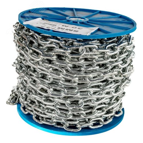 Изображение товара Цепь DIN766 5мм короткозвенная оцинкованная (30м) (м)