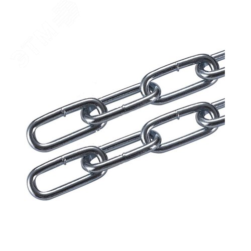 Изображение товара Цепь DIN763 2мм длиннозвенная оцинкованная (80м) (м)