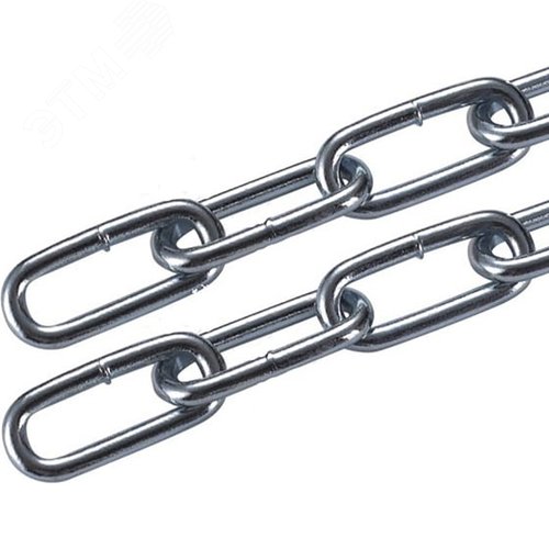 Изображение товара Цепь DIN763 8мм длиннозвенная оцинкованная (10м) (м)