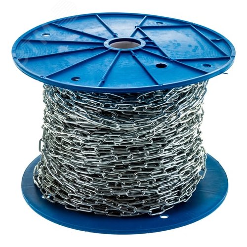 Изображение товара Цепь DIN766 2мм короткозвенная оцинкованная (100м) (м)