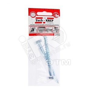 Изображение товара Шуруп DIN571 10х100 сантехнический, шестигранная головка (2шт) - пакет (упак)