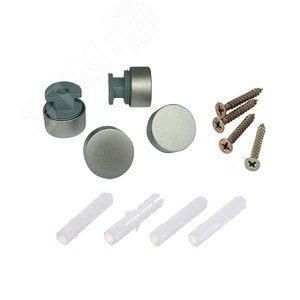 Изображение товара Зеркалодержатель d17 мм без сверления, никель матовый (комплект) - пакет Tech-Kr (упак)