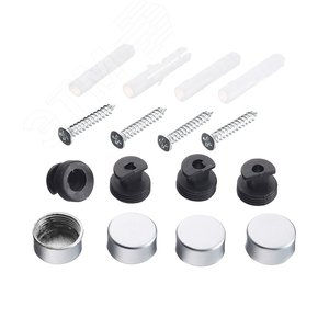 Изображение товара Зеркалодержатель d17 мм без сверления, хром матовый (комплект) - пакет Tech-Krep (упак)