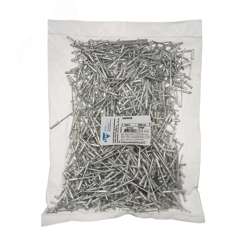 Изображение товара Заклепка вытяжная 3.2х12 (1000шт) (упак)