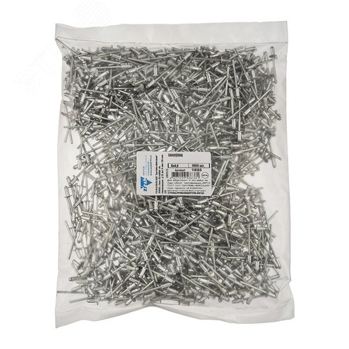 Изображение товара Заклепка вытяжная 4.0х8 (1000шт) (упак)