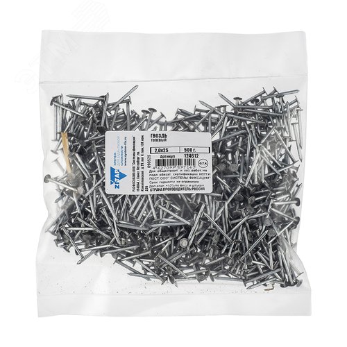 Изображение товара Гвоздь толевый 2.0х25 (500г) (упак)