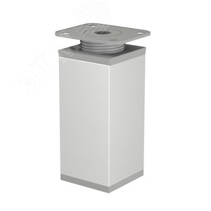 Изображение товара Ножка алюм.квадрат, регулир.сверху, 40х40х100 мм, мат.хром. - накл. Tech-Krep (упак)