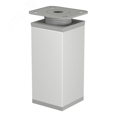 Изображение товара Ножка алюм.квадрат, регулир.сверху, 40х40х60 мм, мат.хром. - накл. Tech-Krep (упак)