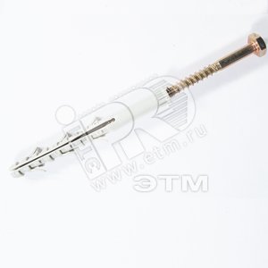 Изображение товара Дюбель фасадный с шурупом 10х160 TSX потайной бортик, полипропилен, шестигранная головка (4шт) (упак)