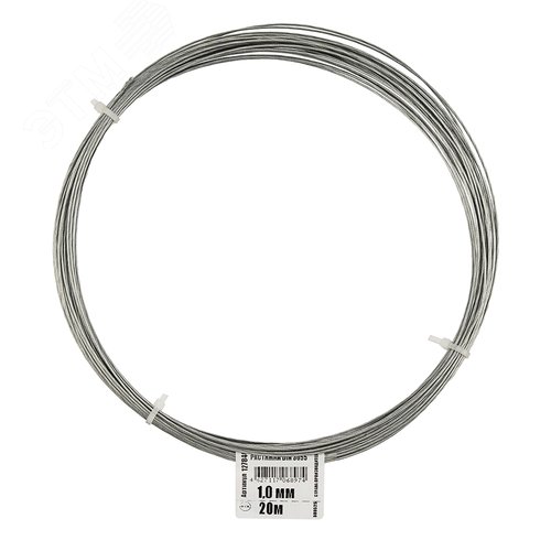 Изображение товара Трос DIN3055 1мм стальной оцинкованный (20м) (упак)