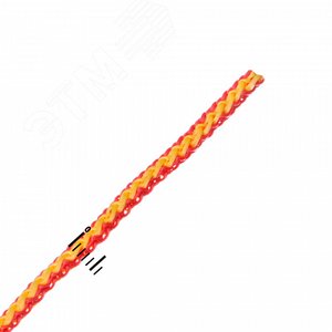 Шнур вязано-плетеный ПП 5 мм хозяйств. цветной. 20 м