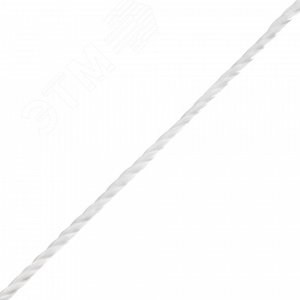 Шнур витой трехпрядный ПП 3 мм. белый. 10 м